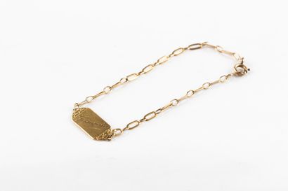 Bracelet identité en or jaune, 