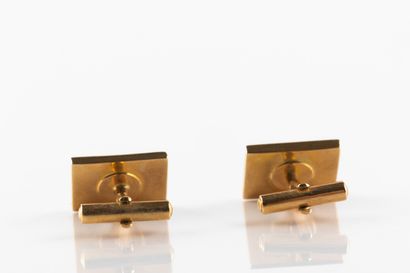 Paire de boutons de manchettes rectangulaires...