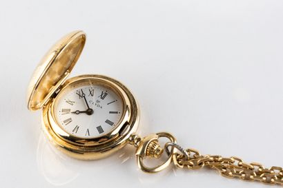 Montre pendentif, savonnette CLYDA, en plaqué...