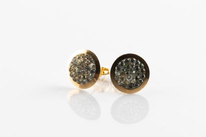 Paire de boucles d'oreilles circulaires en...