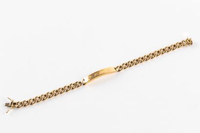 Identity bracelet in yellow gold, gourmette...
