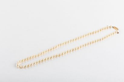 Long necklace with 78 cultured pearls, diameters...
