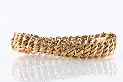 American link bracelet in yellow gold with...