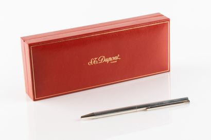 Elégant stylo bille DUPONT en métal argenté,...