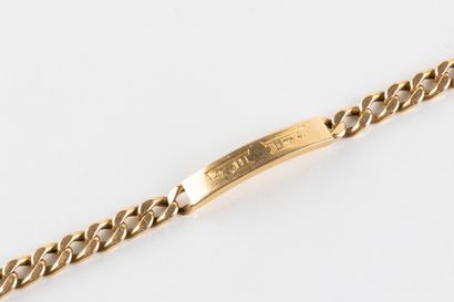 Identity bracelet in yellow gold, gourmette...