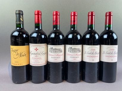 6 btls dont 1 btl Fugue de Nénin 2005 - Pomerol,...