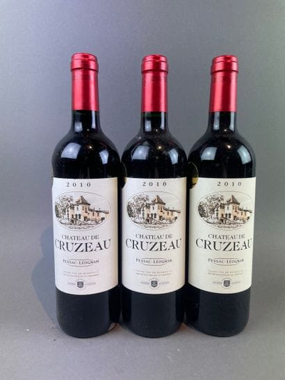 9 btls Château de Cruzeau 2010 - Pessac-...