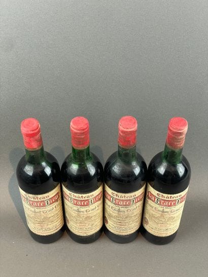 4 btls Château La Grâce Dieu Les Menuts 1976...