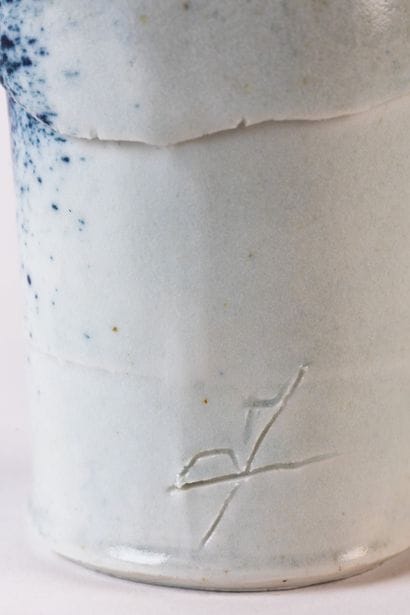J.? (20th century)
2 free-form, cylindrical-neck...