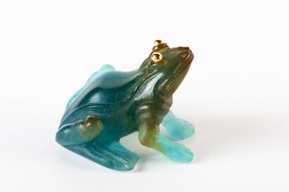 DAUM FRANCE
Frog made of pressed glass paste,...