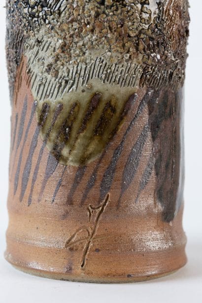 J.? (20th century)
2 free-form, cylindrical-neck...