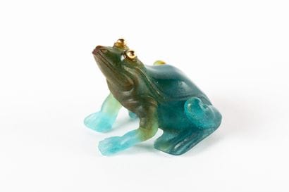 DAUM FRANCE
Frog made of pressed glass paste,...