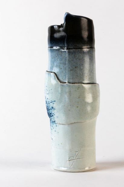 J.? (20th century)
2 free-form, cylindrical-neck...