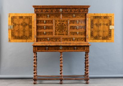 Cabinet with a front featuring one drawer...