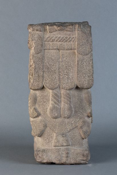 Goddess of corn. She is depicted seated with...