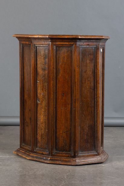 Wicker armchair with molded panels, “Sedille...