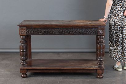 Oak sideboard with a drawer set into the...