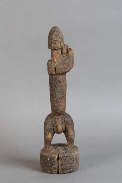 A strongly sexualized fetish, depicted standing...