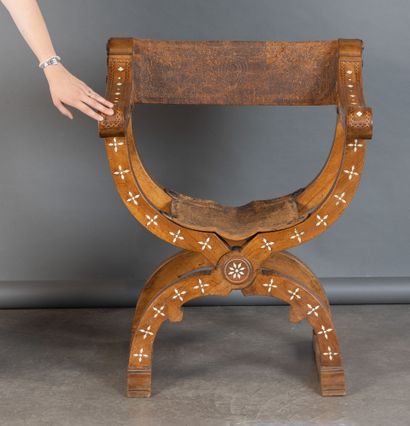 Curule armchair known as the “Sedia Dantesca,”...