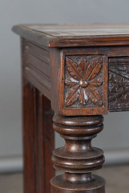 Oak sideboard with a drawer set into the...