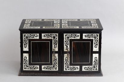 Two-door cabinet made of ebony (Diospyros...