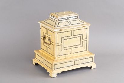 Small cabinet with ivory inlays (Loxodonta...