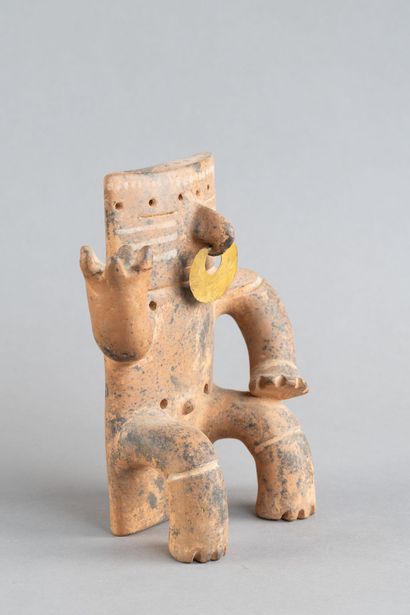 Cacique. Depiction of a seated dignitary,...