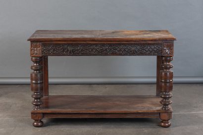 Oak sideboard with a drawer set into the...