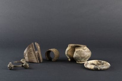 Set of four bronze bracelets: Burkina Faso...
