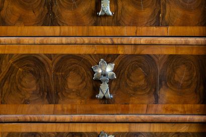 Cabinet with a front featuring one drawer...