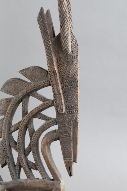 Tyi Wara, a depiction of a male gazelle with...