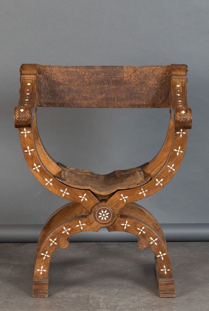 Curule armchair known as the “Sedia Dantesca,”...