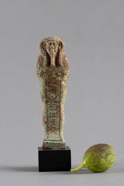 Mummy-shaped ushabti engraved with a text...