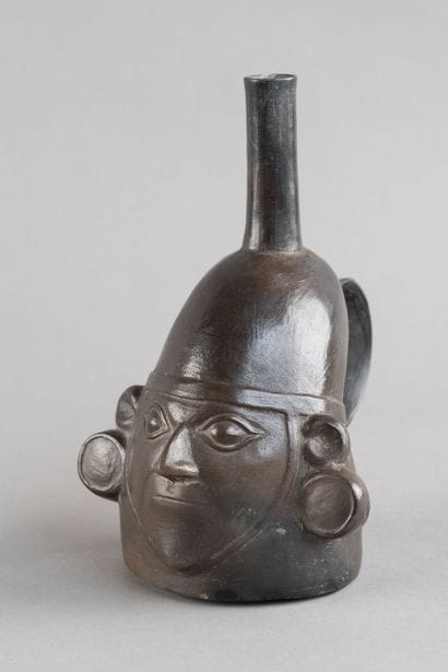 Handled vase depicting the portrait of a...
