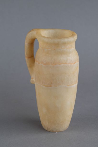 Alabaster pitcher. 
Egypt. Late Period. 
Height:...
