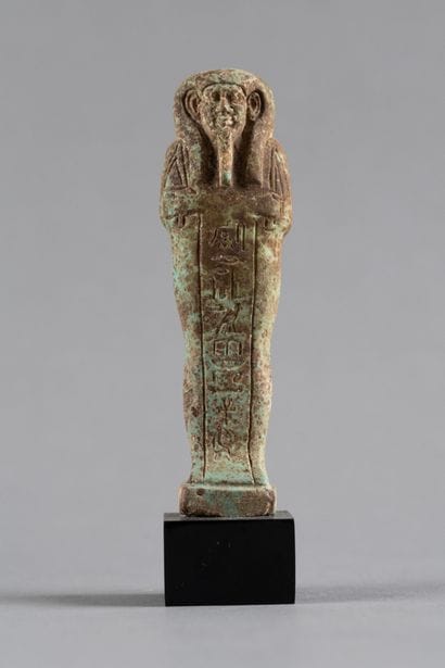 Mummy-shaped ushabti engraved with a text...