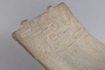 Metate. A table used for grinding corn. The...