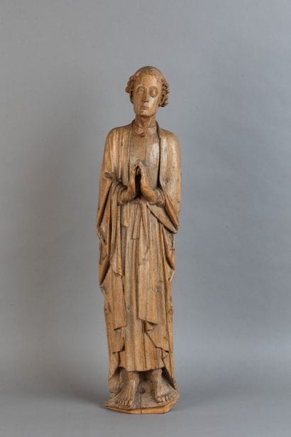 Carved walnut statue of Saint John of Calvary....
