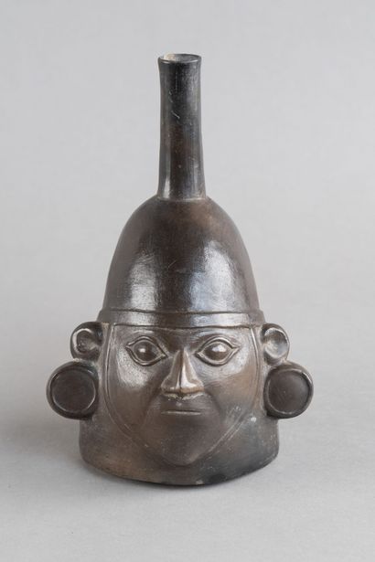 Handled vase depicting the portrait of a...