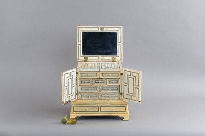 Small cabinet with ivory inlays (Loxodonta...