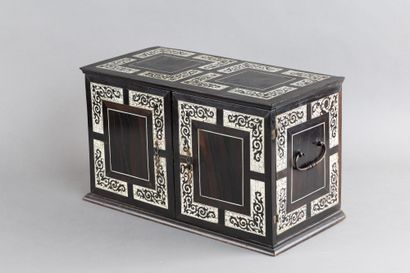 Two-door cabinet made of ebony (Diospyros...