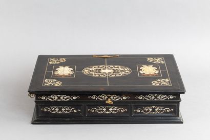 Writing box with ivory inlay (Loxodonta africana),...