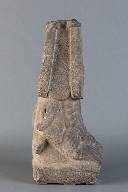 Goddess of corn. She is depicted seated with...
