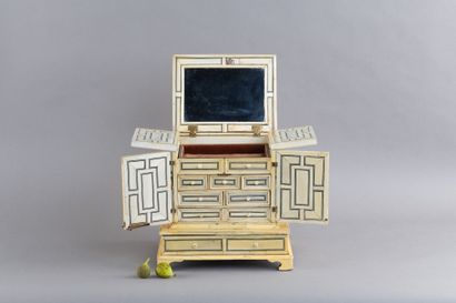 Small cabinet with ivory inlays (Loxodonta...