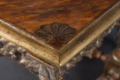 Lacquered and gilded wooden game table.
In...