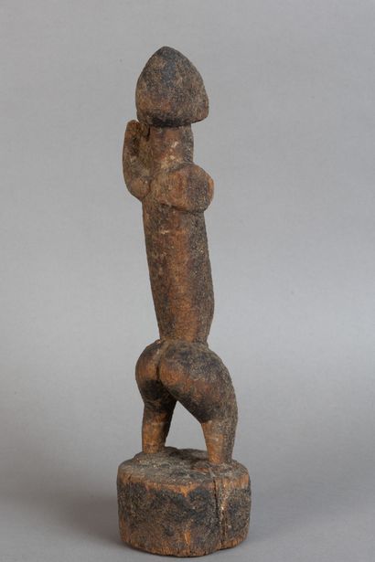 A strongly sexualized fetish, depicted standing...
