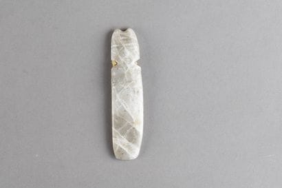 Anthropomorphic axe pendant. Green, gray,...