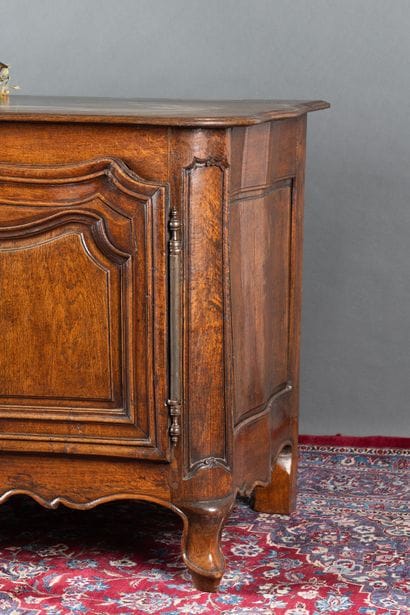 Large oak sideboard with molded and carved...