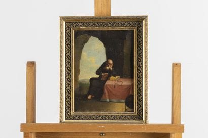 Ecole flamande du XVIIIe siècle 
Moine en...