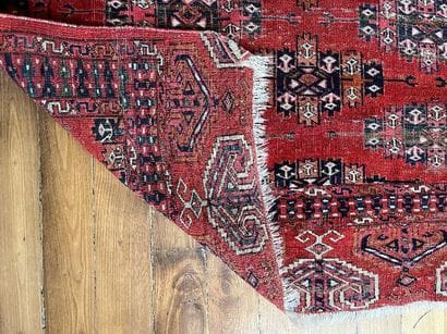 Chirvan carpet (warp, weft, and pile of wool),...